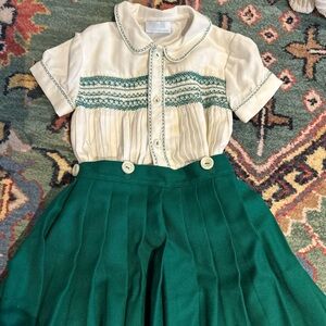 Friki Smocked Wool Dress w detachable skirt